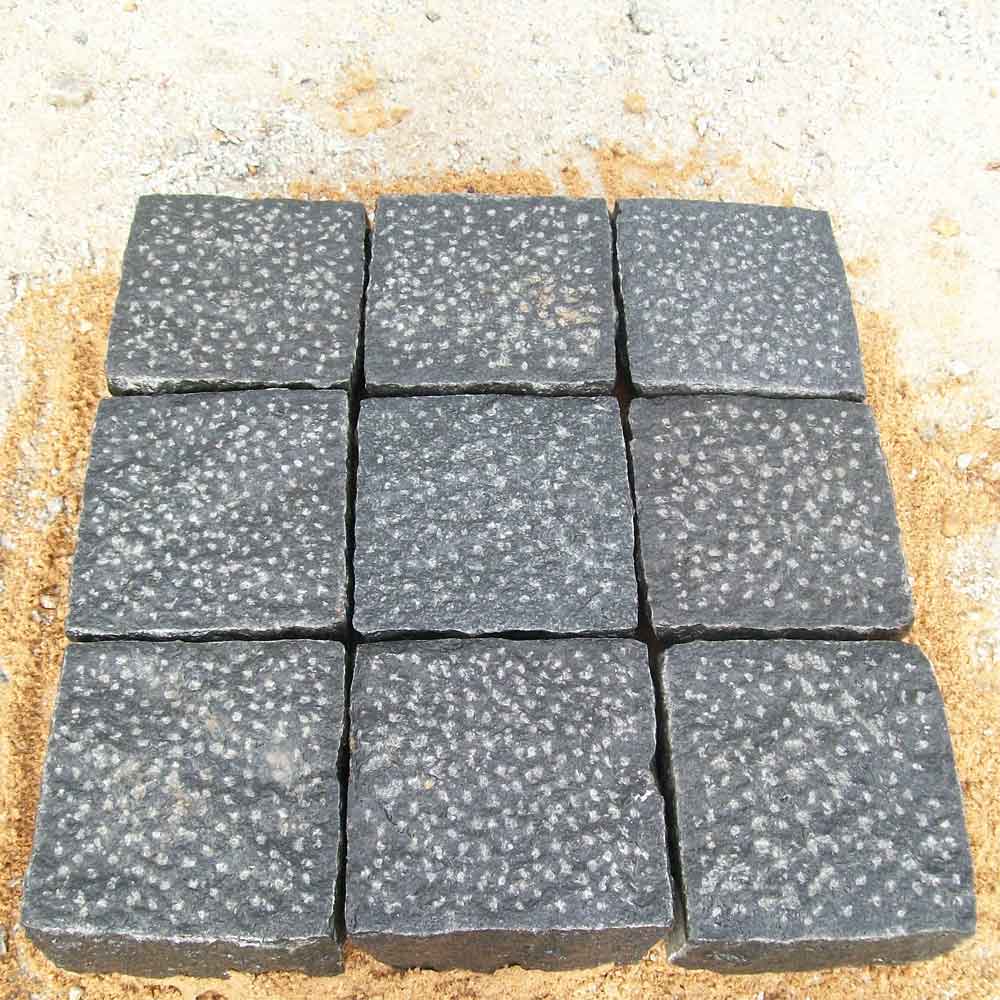 Black Cobblestone Handchiseled